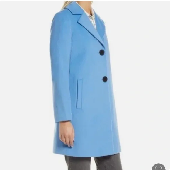 Sam Edelman Blue Wool  Pea Coat - Picture 3 of 10